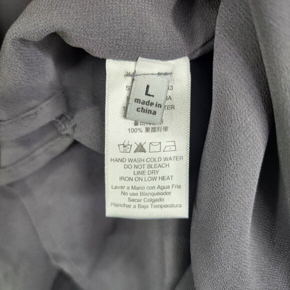 Womens Gray Dainty Hooligan Wrap Front Cami Tank Top V Neck Size L - Picture 6 of 13